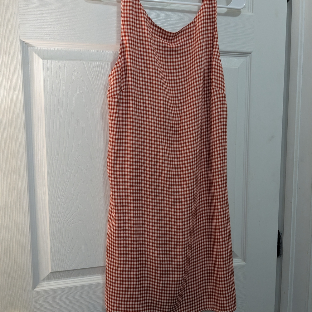 Reformation Red Gingham Mini Dress